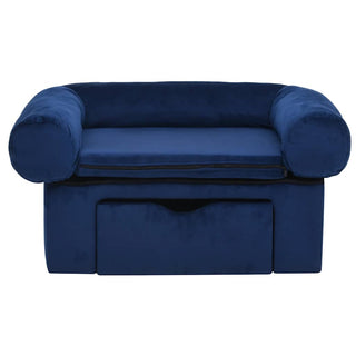 vidaXL Dog Sofa with Drawer Blue 75x50x38 cm Plush - Sofa In Store