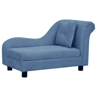 vidaXL Dog Sofa with Pillow Blue 83x44x44 cm Plush - Sofa In Store