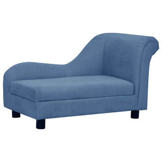 vidaXL Dog Sofa with Pillow Blue 83x44x44 cm Plush - Sofa In Store