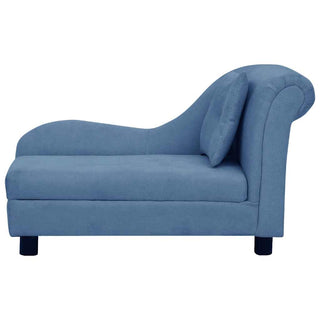 vidaXL Dog Sofa with Pillow Blue 83x44x44 cm Plush - Sofa In Store
