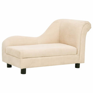 vidaXL Dog Sofa with Pillow Cream 83x44x44 cm Plush - Sofa In Store