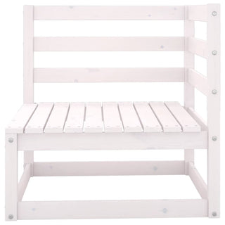 vidaXL Garden Corner Sofa White Solid Wood Pine - 805661 - Sofa In Store