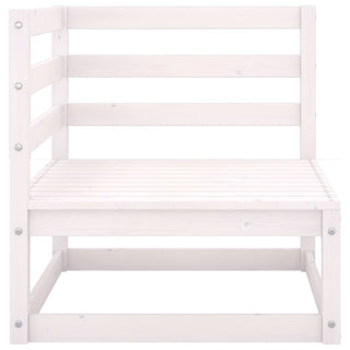 vidaXL Garden Corner Sofa White Solid Wood Pine - 805661 - Sofa In Store