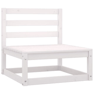 vidaXL Garden Middle Sofa White Solid Wood Pine - 805666 - Sofa In Store