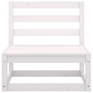 vidaXL Garden Middle Sofa White Solid Wood Pine - 805666 - Sofa In Store