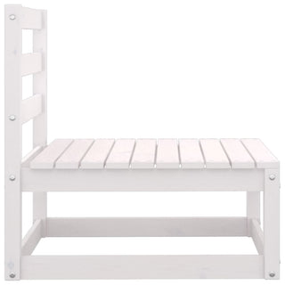 vidaXL Garden Middle Sofa White Solid Wood Pine - 805666 - Sofa In Store