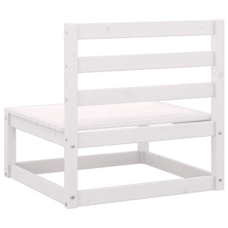 vidaXL Garden Middle Sofa White Solid Wood Pine - 805666 - Sofa In Store