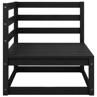 vidaXL Garden Corner Sofas 2 pcs Black Solid Wood Pine - 805679