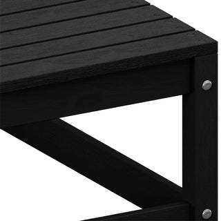 vidaXL Garden Corner Sofas 2 pcs Black Solid Wood Pine - 805679