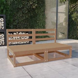 vidaXL Garden 2-Seater Sofa Honey Brown Solid Pinewood - 3075232 - Sofa In Store