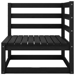 vidaXL Garden 2-Seater Sofa Black Solid Pinewood - 3075248