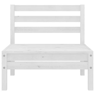 vidaXL Garden Middle Sofas 2 pcs White Solid Pinewood - Sofa In Store