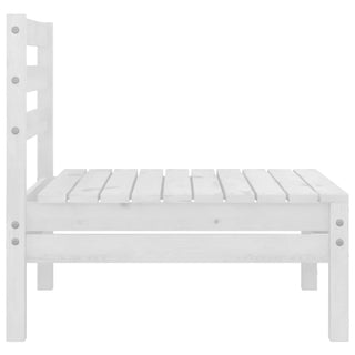 vidaXL Garden Middle Sofas 2 pcs White Solid Pinewood - Sofa In Store