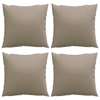 vidaXL Sofa Cushions 4 pcs Taupe 50x50 cm Fabric