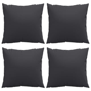 vidaXL Sofa Cushions 4 pcs Black 60x60 cm Fabric