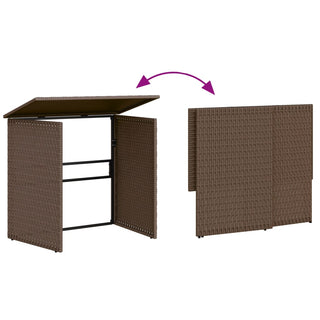 vidaXL Garden Sofa with Table and Cushions L-Shaped Brown Poly Rattan - 362346 - Sofa In Store