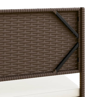 vidaXL Garden Sofa with Table and Cushions L-Shaped Brown Poly Rattan - 362346 - Sofa In Store