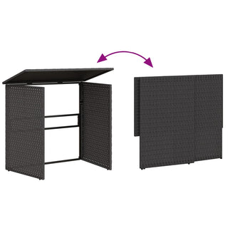 vidaXL Garden Sofa with Table and Cushions L-Shaped Black Poly Rattan - 362347 - Sofa In Store