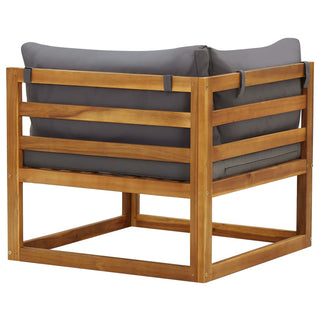 vidaXL Sectional Corner Sofas 2 pcs with Cushions Solid Wood Acacia - 318551