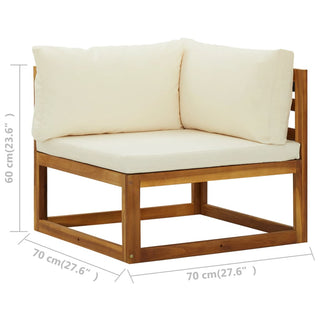 vidaXL Sectional Corner Sofas 2 pcs with Cushions Solid Wood Acacia - 318552