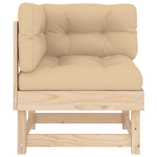 vidaXL Corner Sofa with Cushions Solid Wood Pine - 825422