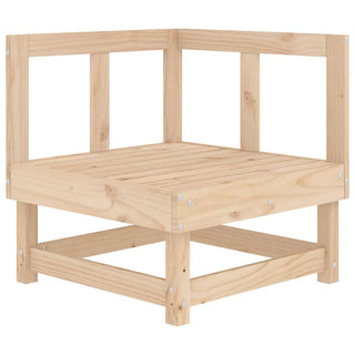 vidaXL Corner Sofa with Cushions Solid Wood Pine - 825422
