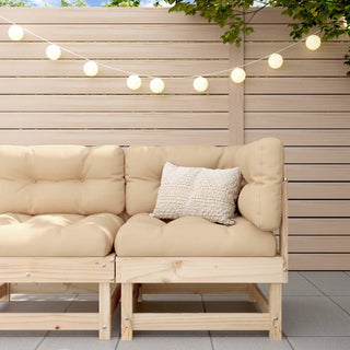 vidaXL Corner Sofa with Cushions Solid Wood Pine - 825422