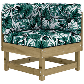 vidaXL Corner Sofa with Cushions Impregnated Wood Pine - 825428