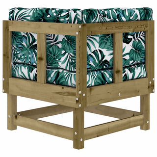 vidaXL Corner Sofa with Cushions Impregnated Wood Pine - 825428