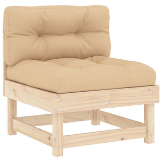 vidaXL Middle Sofa with Cushions Solid Wood Pine - 825429 - Sofa In Store