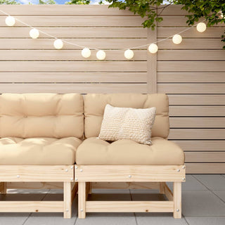 vidaXL Middle Sofa with Cushions Solid Wood Pine - 825429 - Sofa In Store