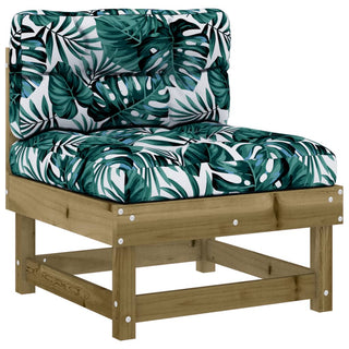 vidaXL Middle Sofa with Cushions Impregnated Wood Pine - 825435 - Sofa In Store