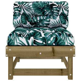 vidaXL Middle Sofa with Cushions Impregnated Wood Pine - 825435 - Sofa In Store
