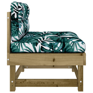 vidaXL Middle Sofa with Cushions Impregnated Wood Pine - 825435 - Sofa In Store