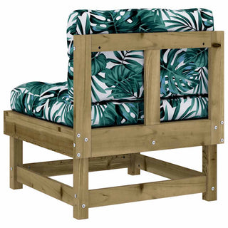 vidaXL Middle Sofa with Cushions Impregnated Wood Pine - 825435 - Sofa In Store