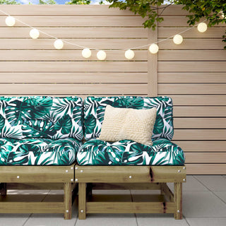 vidaXL Middle Sofa with Cushions Impregnated Wood Pine - 825435 - Sofa In Store
