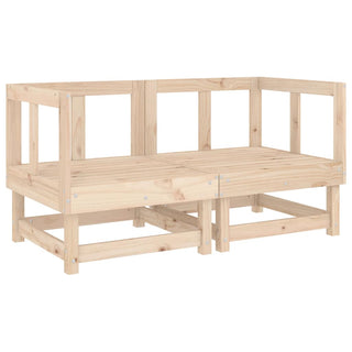 vidaXL Corner Sofas with Cushions 2 pcs Solid Wood Pine - 825450