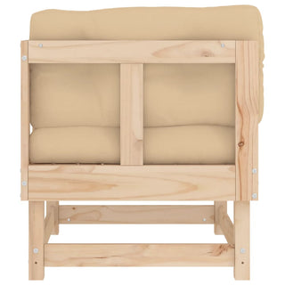 vidaXL Corner Sofas with Cushions 2 pcs Solid Wood Pine - 825450