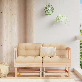 vidaXL Corner Sofas with Cushions 2 pcs Solid Wood Pine - 825450