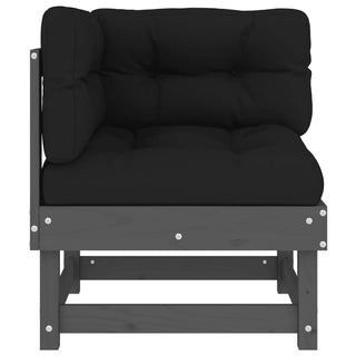 vidaXL Corner Sofas with Cushions 2 pcs Grey Solid Wood Pine - 825452