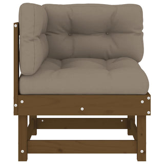 vidaXL Corner Sofas with Cushions 2 pcs Honey Brown Solid Wood Pine - 825453