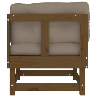 vidaXL Corner Sofas with Cushions 2 pcs Honey Brown Solid Wood Pine - 825453