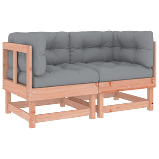 vidaXL Corner Sofas with Cushions 2 pcs Solid Wood Douglas - 825455