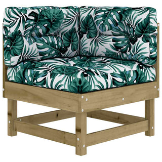 vidaXL Corner Sofas with Cushions 2 pcs Impregnated Wood Pine - 825456
