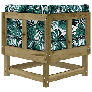 vidaXL Corner Sofas with Cushions 2 pcs Impregnated Wood Pine - 825456