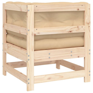 vidaXL Corner Sofa with Cushions Solid Wood Pine - 825541