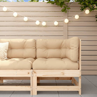 vidaXL Corner Sofa with Cushions Solid Wood Pine - 825541