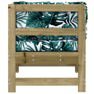 vidaXL Corner Sofa with Cushions Impregnated Wood Pine - 825547