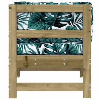 vidaXL Corner Sofa with Cushions Impregnated Wood Pine - 825547