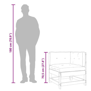 vidaXL Corner Sofa with Cushions Impregnated Wood Pine - 825547